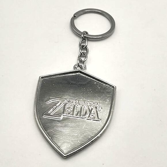 Stainless Legend of Zelda Master Sword & Shield Necklace Keychain Gift Set - NEW - Picture 7 of 8